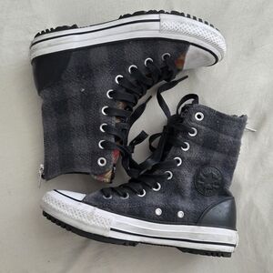 Converse × Woolrich High-Top Sneakers in Black and Gray Size 5.5